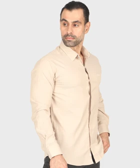 پیراهن مردانه آستین بلند دکمه مخفی 0370