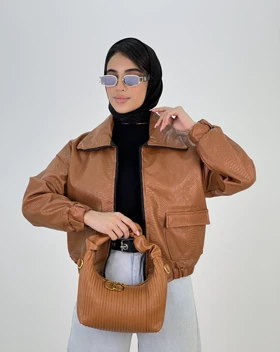 کاپشن چرم مهسان(49)کد:4437