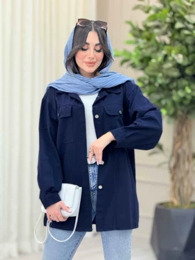 مانتو کتان جیب پاکتی بیتا