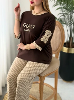 ست خانگی بامزی 0503 (قهوه ای)