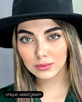 لنز رنگی سالانه یونیک Unique (Weed Green)