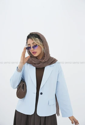 کت لینن تک دکمه