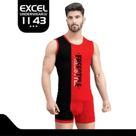 ست تاپ شورت مردانه اکسل 1143 2XL
