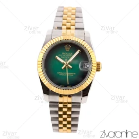 ساعت رولکس دیت جاست زنانه صفحه سبز مهندسی 102605