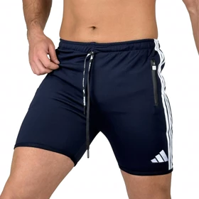 شلوارک طرح آدیداس ADIDAS کوتاه سرمه ای