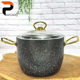 قابلمه 20 دیپ درب پیرکس بلند مشکی هاناتک