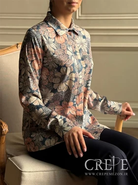 شومیز یقه مردانه طرحدار