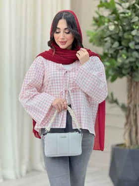 مانتو چهارخونه جلو بند