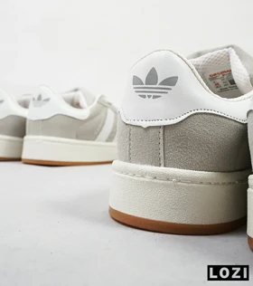 کفش کتانی بزرگ پا طوسی سفید ADIDAS Campus