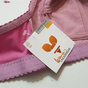 سوتین زنانه بدون فنر مدل برگ صورتی کد 5053