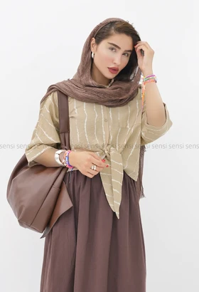 شومیز کراپ پری راه راه