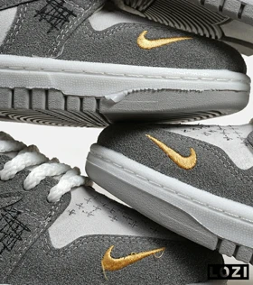کفش کتانی مردانه طوسی سفید نایک NIKE travis scott