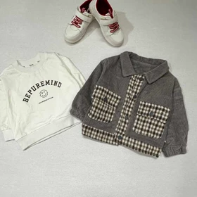 ست دوتیکه کت مخمل و بلوز بچه گانه وارداتی