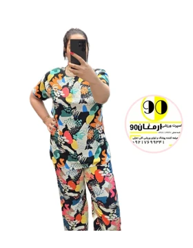 ست کامل بلوز شلوار زنانه طرح دفینه صددرصد نخ