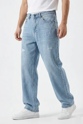 شلوار بگ مردانه یخی سنگ شور با کیفیت بالا MB366