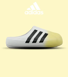 کتانی اسلاید مردانه آدیداس سفید زرد adiFOM Adilette