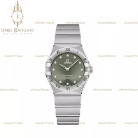 ساعت مچی امگا کانستلیشن بند سیلور صفحه زیتونی Omega Constellation