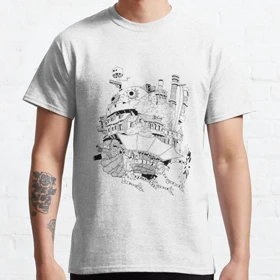 تیشرت قلعه متحرک هاول تیشرت انیمه howl's moving castle کد 36832