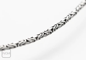 زنجیر نقره سیاه قلم مردانه کد 0251216