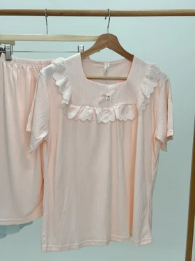 ست لباس راحتی بلوز و شلوارک کد 103