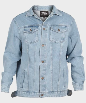 کت جین آبی یخی ساده 0201