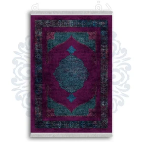 فرشینه از جنس پارچه هازان مخمل ترک طرح سنتی و مدرن برند دفه کد DDSS258