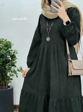 پیراهن مانتویی تانیا با قد بلندتر 3