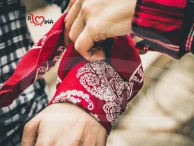 باندانا طرح بته جقه دخترانه پسرانه| باندانا قرمز تهیونگ