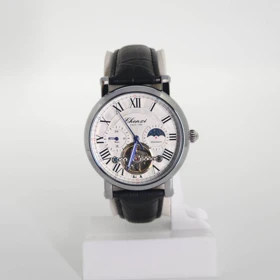 ساعت مچی مردانه چنکسی Chenxi CX8872 موتور اتوماتیک هر 3موتور فعال (تمام مشکی ، با صفحه سفید)