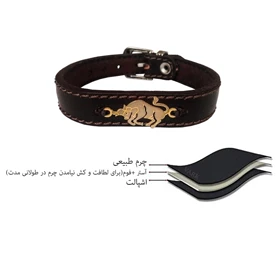 دستبند چرم وارک طرح نماد اردیبهشت مدل لیبرا کد rb118