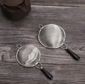 صافی چای دسته سرامیکی مشکی در دو سایز