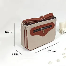 کیف مسنجر لاتیک رنگ کرم