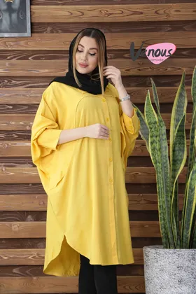 مانتو ژیله دار جلودکمه