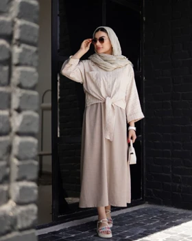 شومیز گره‌ای ست با سارافون مدل دلفان کد 2927