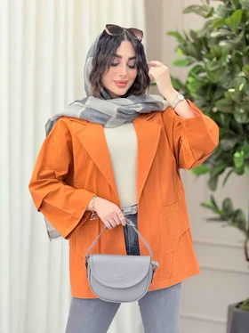 مانتو برش هلالی دو جیب آرزو