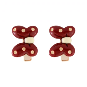 گیره مو دخترانه مدل پاپیونی 2 عددی (قرمز)