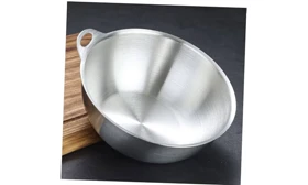 کاسه استیل تک دسته گرد و گود سیلور