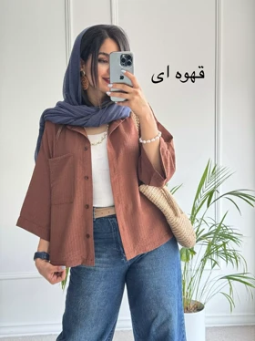 مانتو شومیزی باکسی آبنباتی