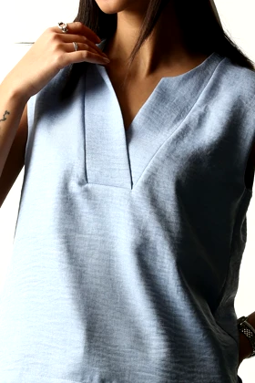 تاپ باکسی یقه دار زنانه