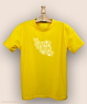 تیشرت مردانه و زنانه طرح نقشه ایران کد 869