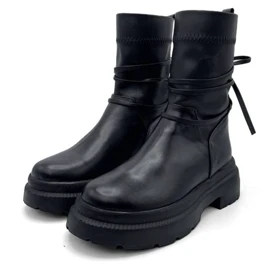 کفش نیم بوت زنانه استرج بندی مدل 0117_Boots