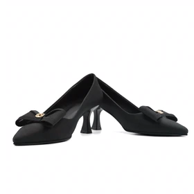 کفش مجلسی زنانه پاشنه‌دار 5 سانت ساتن مدل bitan 50002