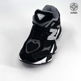 کفش کتانی زنانه نیوبالانس 9060 مشکی نوار طوسی اشبالت