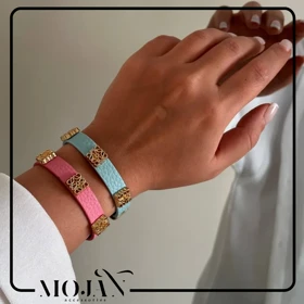 دستبند چرمی زنانه کد dzch1016