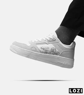 کفش کتانی مردانه طوسی سفید NIKE AirForce Draw