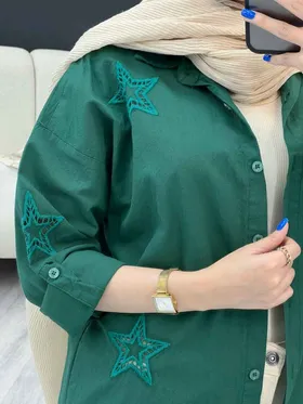 مانتو لینن گلدوزی ستاره