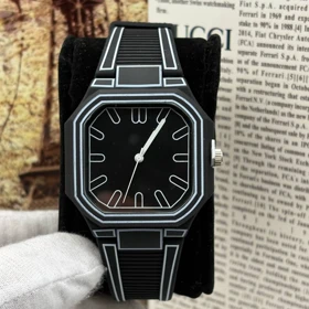 ساعت مچی مردانه کاتانا فول بلک بند رابر با باطری اضافه و جعبه