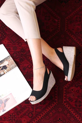 کفش صندل زنانه کنفی پشت‌باز