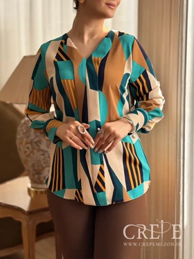 شومیز پیله دوقلو طرحدار