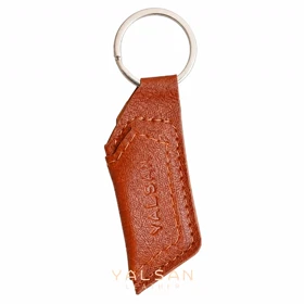 جاکلیدی مردانه چرم یلسان مدل دیمن کد 160-BS (عسلی)